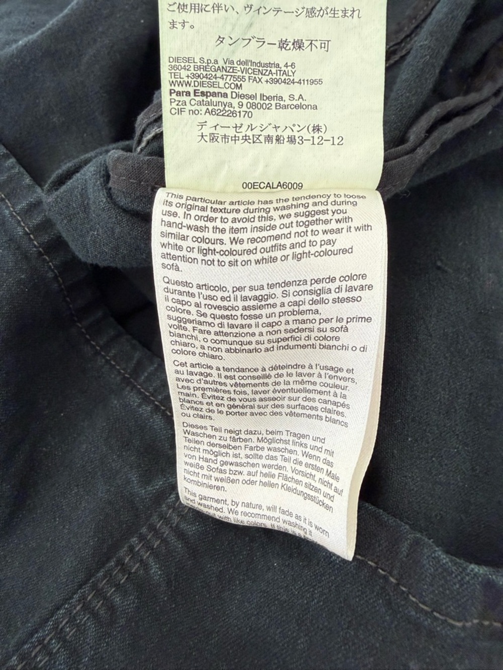Vintage Diesel Denim Mini Dress | Asymmetrical Zip Detail | Y2K Grunge - Picture 9 of 16